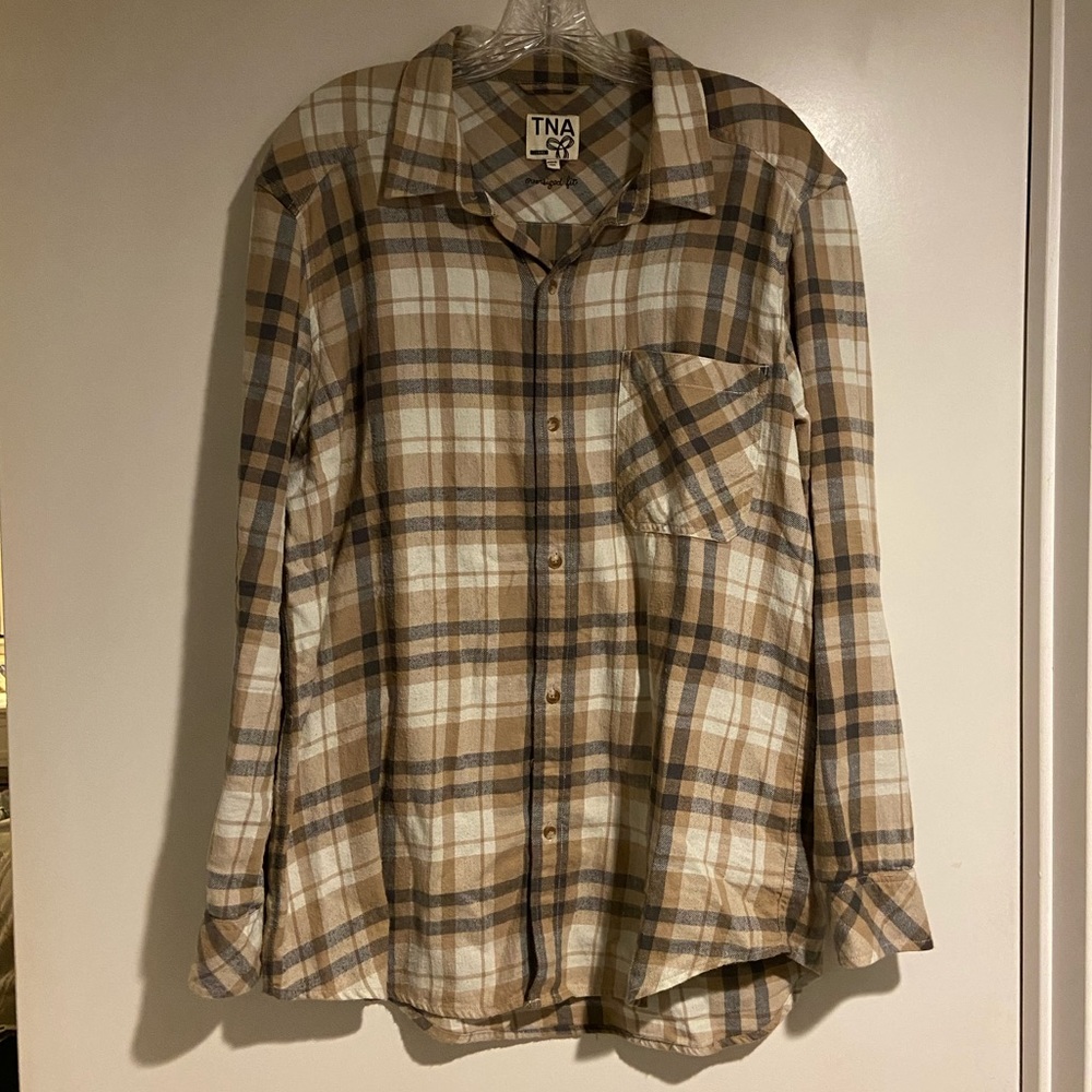 TNA Button Down Plaid Flannel